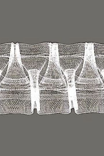 Cinta fruncida para cortina ZIGZAG de 5 cm, 1:2