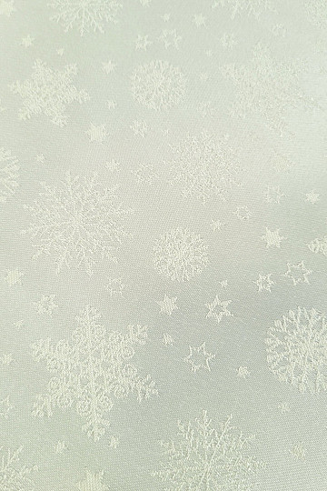 Tela decorativa lisa con copos de color crema