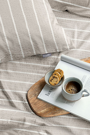 IRISETTE crepé suave de lujo EASY 8548-80 Rayas beige