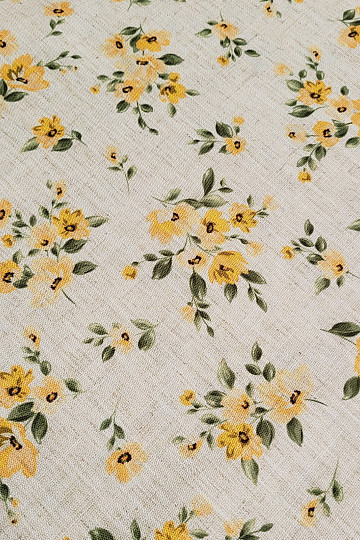 Tela decorativa FLORES LINO amarillo