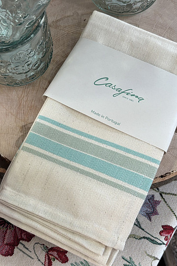 Toallas FRENCH STRIPES AQUA 70x50 2 unidades