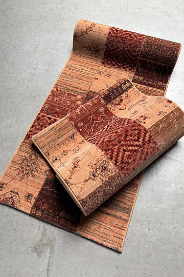 Lujosa alfombra de lana ROYAL PATCHWORK verde