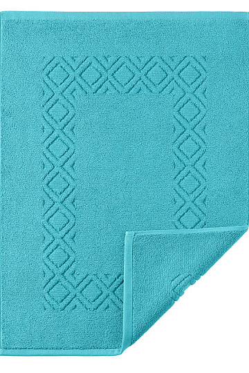 Alfombra de baño de rizo DENVER turquesa