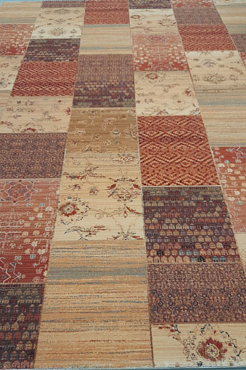 Alfombras de lana de lujo KASHQAI PATCHWORK crema