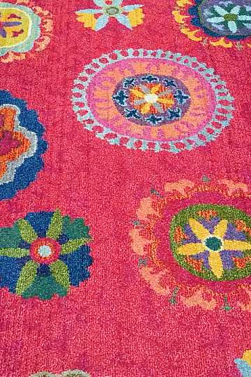 Alfombra pieza MANDALA rojo