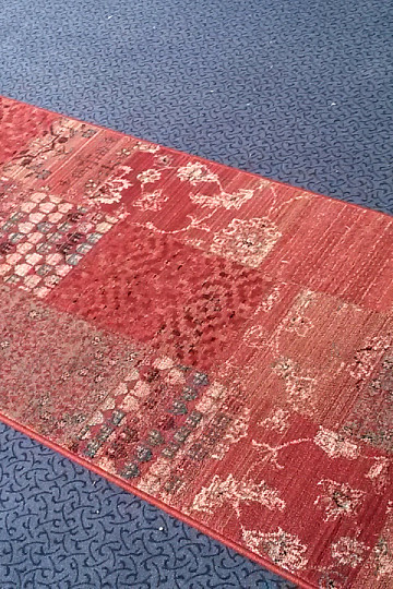 Lujosa alfombra de lana ROYAL PATCHWORK roja