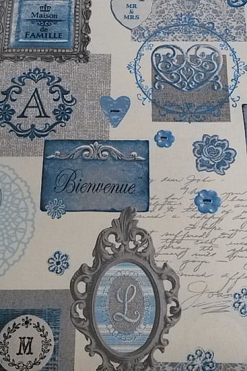 Tela decorativa NOSTALGIA azul