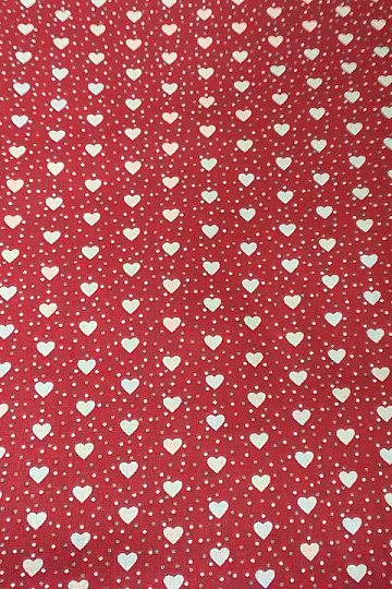 Tela de algodón MINI CORAZÓN rojo