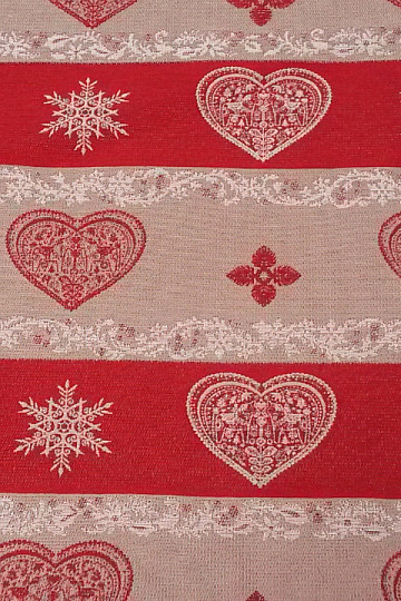 Tela decorativa de rayas jacquard rojo