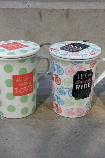 Taza con tapa y colador SUMMER RIDE 280ml