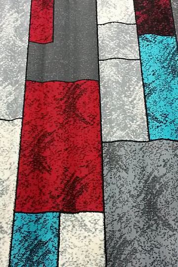Pieza alfombra AMAZON 1 gris rojo