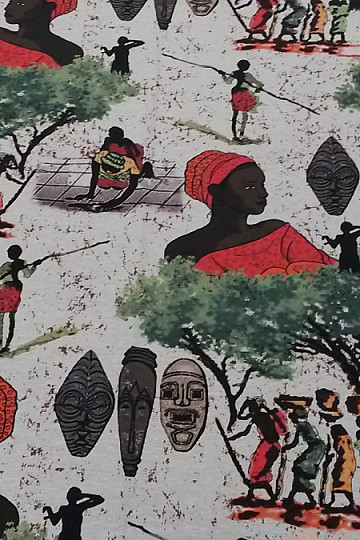 Tela decorativa de diseño ÁFRICA verde