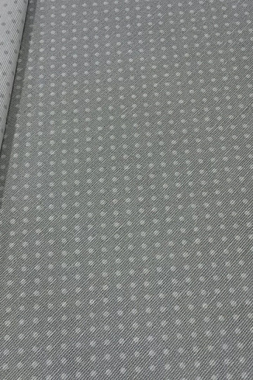Tela decorativa ALBY crema lunares gris