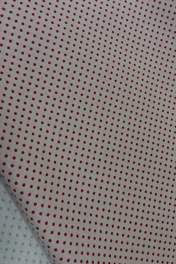 Tela decorativa ALBY crema lunares rojo