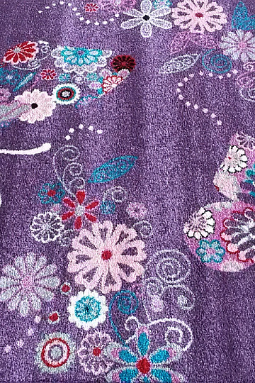 Alfombra infantil BELLA Mariposas violeta