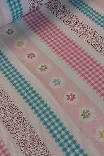 Tela decorativa TWIST STRIPES rosa