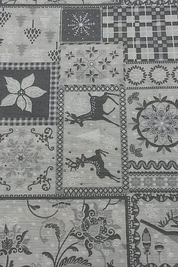 Tela decorativa navideña TIROL gris