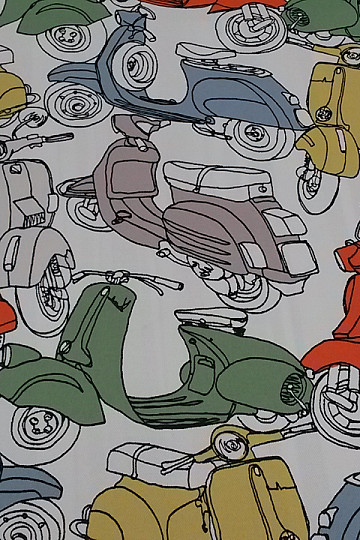 Tela decorativa MOTOS blanco/color