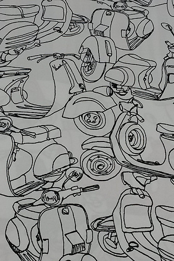 Tela decorativa MOTOS blanco/negro