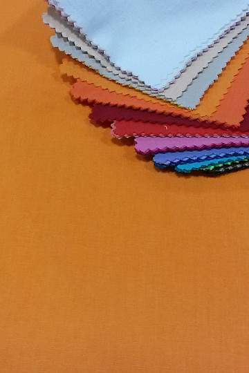 Tela de algodón UNI naranja fresco