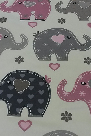 Tela decorativa infantil ELEFANTES II