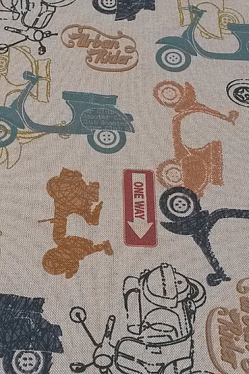 Tela decorativa para scooters VESPA, impresión digital.