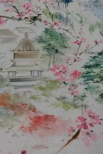 Tela decorativa MIDORI Paisaje japonés