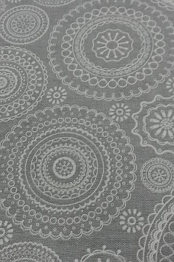 Tela decorativa MANDALA FONDO gris