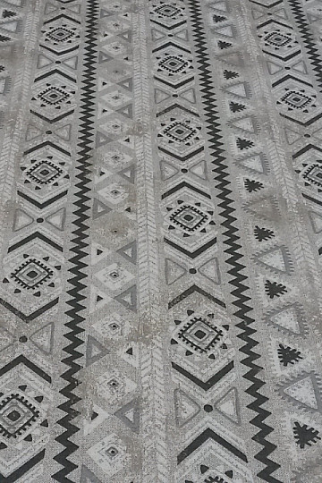 Tela decorativa TULUM MAYA gris-negro