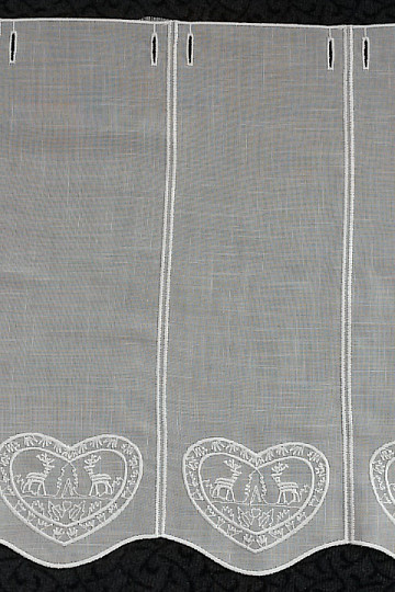 Cortina bordada para vidriera 11661 blanco
