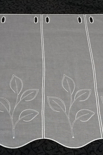 Cortina bordada para vidriera 11650 blanco