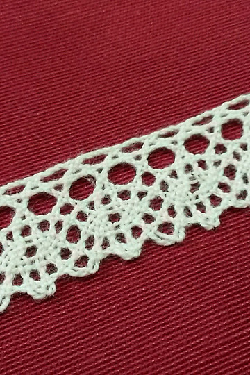 Puntilla de algodón 75239 19 mm crema