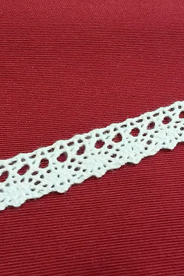 Puntilla de algodón 405/101 18mm blanco mate