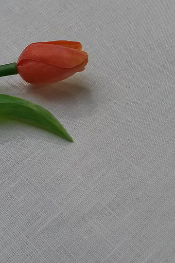 Tela de lino blanca.