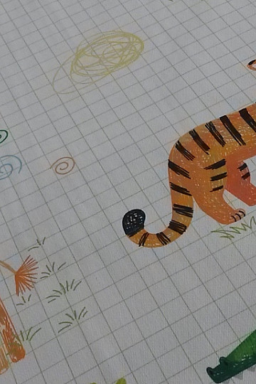 Tela decorativa infantil dibujos animados ZOO