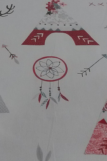 Tela decorativa infantil TYPÍ rojo
