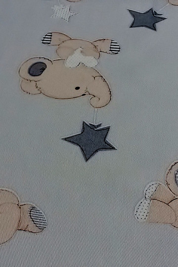 Tela decorativa infantil SLONI gris