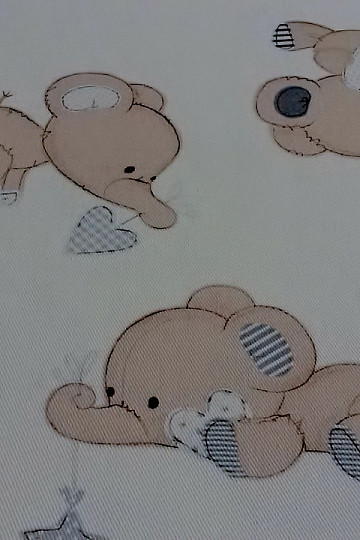 Tela decorativa infantil SLONI crema