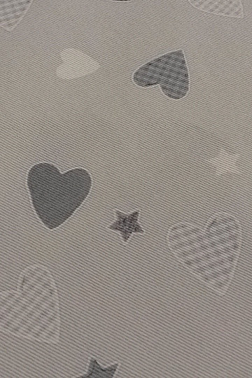 Tela decorativa infantil CORAZÓN gris