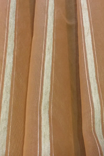 Cortina - organza con chenilla ocre