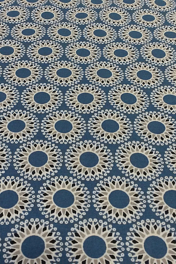 Tela de algodón MALAWA azul