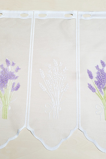Cortina jacquard para vidrieras LAVANDA
