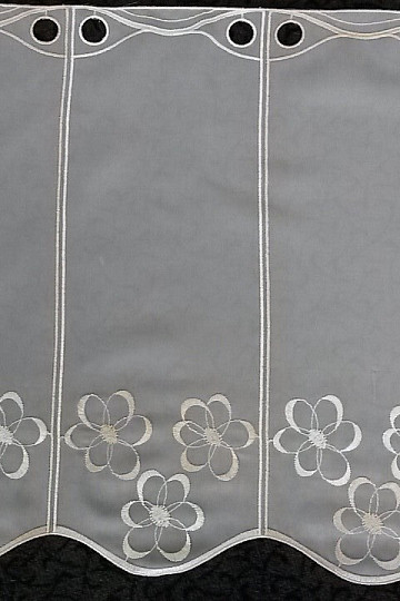 Cortina de vitral bordada V2914 blanco