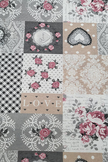 Tela decorativa LIA patchwork gris