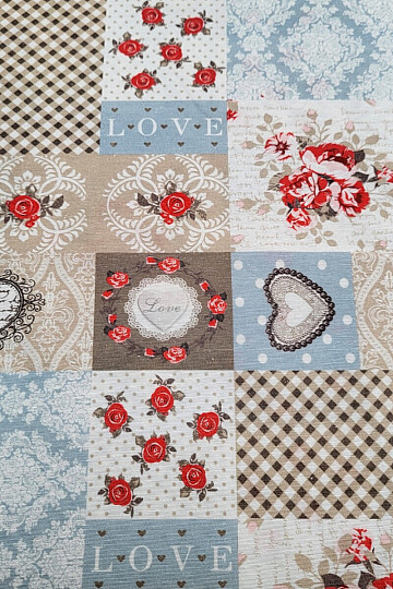 Tela decorativa LIA patchwork beige