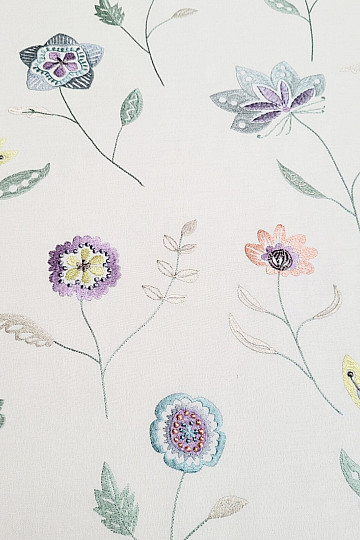 Tela decorativa bordada con flores RICHMOND violeta