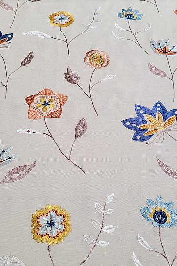 Tela decorativa bordada flores RICHMOND multi