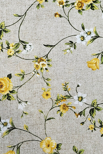 Tela decorativa Flores RAME amarillo