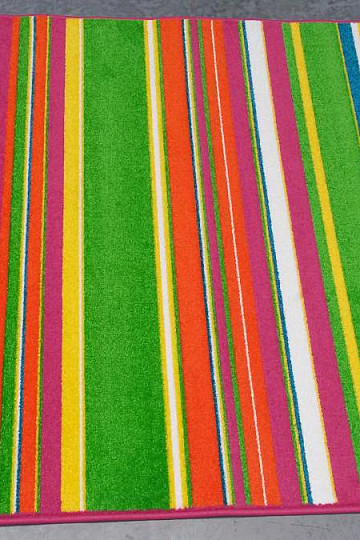 Alfombra infantil pieza CITY raya rosa