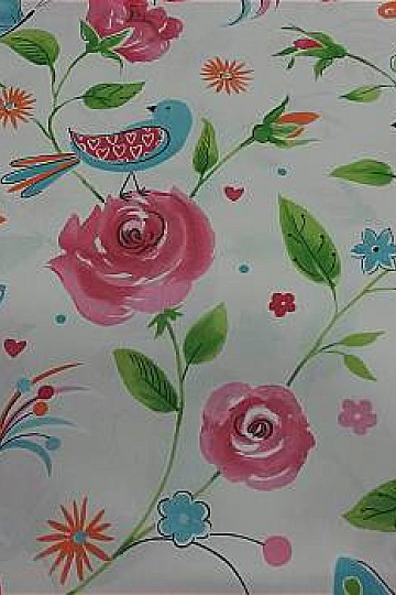 Tela decorativa PÁJAROS rosa